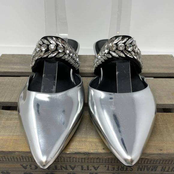 SCB Collection by Suecomma Bonnie Crystal Embellished Mules - Picture 7 of 15